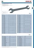 143 КЛЮЧ ГАЕЧНЫЙ РОЖКОВЫЙ ДВУСТОРОННИЙ GEDORE Стандарты DIN 895, ISO 3318, ISO 1085 Угол наклона губок 15° Хромованадиевая сталь ГЕДОРЕ 31CrV3 У ключей с размером до 34x36 мм Каталог GEDORE 2012 Ручной инструмент, специнструмент и инструментальная мебель Стр. 143