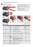 156 Клещи Knipex для опрессовки электрических контактов без применения пайки Снижение усилия до 30% по сравнению с другими инструментами для опрессовки благодаря рычажно Каталог KNIPEX 2014 Профессиональный ручной инструмент для удаления изоляции Плоскогубцы Кусачки Ножницы Клещи Бокорезы Стр. 156