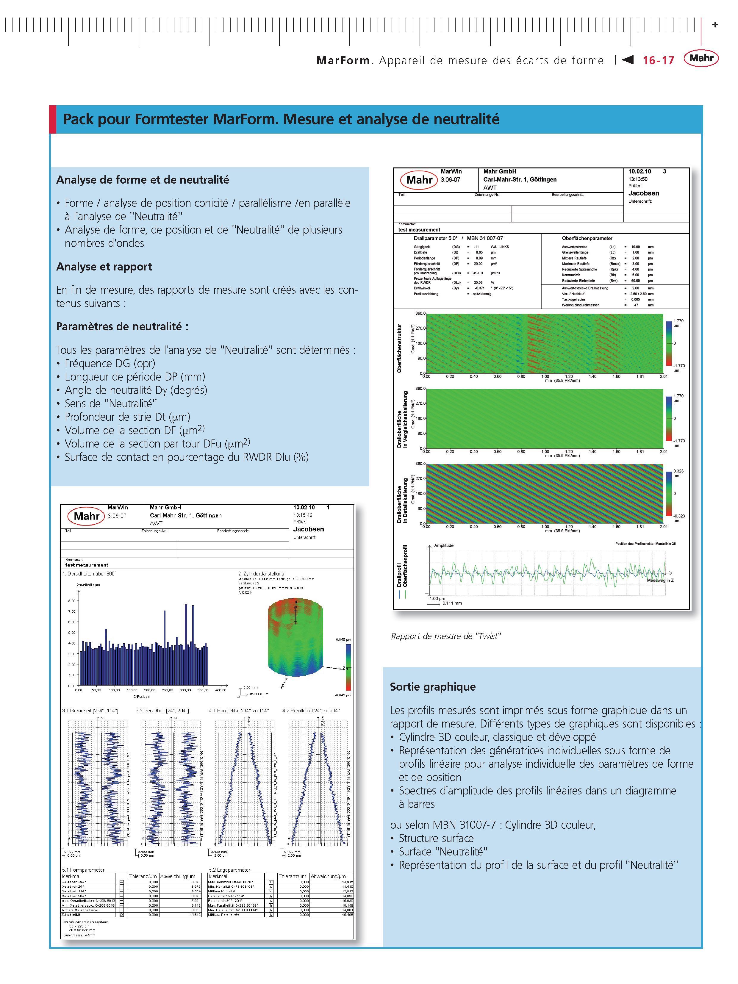 397 MarForm Appareil de mesure des ecarts de forme I Pack pour Formtester MarForm Mesure et analyse de neutralite Analyse de forme et de neutralit Каталог MAHR 2011 Измерительный инструмент приборы оборудование для линейно-угловых измерений на промышленных предприятиях Стр. 16-17 FRA