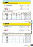565 AMSR Черновой зуб, короткая рабочая часть, 3-х зубая 3-х зубая концевая фреза без покрытия для черновой обработки по алюминиевым сплавам Тип1 Тип2 Единицы Каталог MITSUBISHI 2007 Металлорежущий инструмент и инструментальные системы для точения фрезерования сверления на универсальных станках и обрабатывающих центрах с ЧПУ Стр. B181