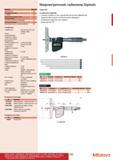 224 Микрометрический глубиномер Mitutoyo Digimatic Функции Серия 329 Вывод данных ZERO ABS (НУЛЬ АБС ) 2 х PRESET Автоотключение через 20 мин неиспольз Каталог MITUTOYO 2012 Контрольно-измерительный инструмент оборудование и приборы для машиностроения Стр. 223