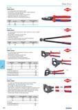 656 Cable shears For cutting copper and aluminium cables Not suitable for steel wire and hard drawn copper conductors Precision ground hardened blades Guard prevents opera Каталог NORGAU 2015 Инструмент режущий измерительный слесарно-монтажный Стр. 640