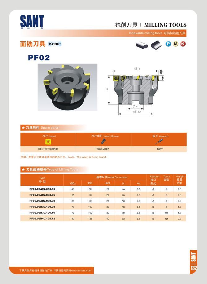 138 SANT n w 7J n Kr:90 PF02 Spare part 7JK Insert 7JK t7 Insert Sere iSf Wrenc' SEET09T3D6PER TL60M3X7 3W: K 7)Ktt a IKB7)K Not : The mseri i ct brand T08T 7 Каталог SANT 2016 Металлорежущий инструмент со сменными режущими пластинами Токарные резцы с СРП Расточные оправки Резьбовые державки Торцевые фрезы Корпусные сверла Стр. 132