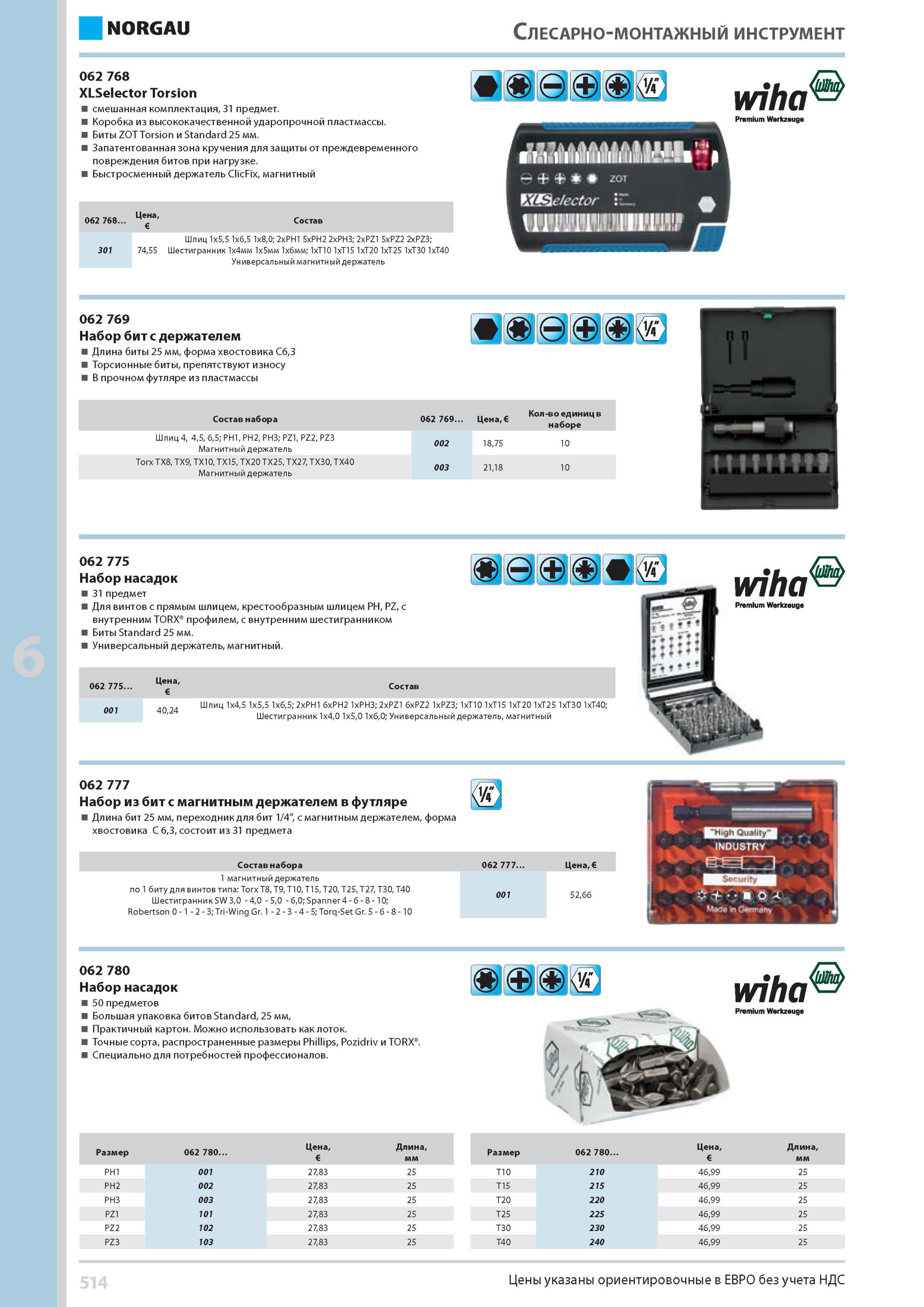 530 XLSelector Torsion смешанная комплектация 31 предмет Коробка из высококачественной ударопрочной пластмассы Биты ZOT Torsion и Standard 25 мм Запатентованна Каталог NORGAU 2014 Профессиональные инструменты и промышленное оборудование Стр. 514