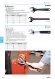 562 Adjustable wrenches High quality CR-V steel Open end head angled at 15 Wider jaw opening Measurement scale on head conveniently shows fastener size Durable industrial Каталог NORGAU 2015 Инструмент режущий измерительный слесарно-монтажный Стр. 546