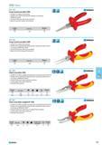 621 Long round nose pliers VDE Suitable for holding and bending Handles with 1000V multi-layered insulation according to DIN EN IEC 60900 Serrated inside jaws with long ro Каталог NORGAU 2015 Инструмент режущий измерительный слесарно-монтажный Стр. 605