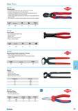 645 Cutting pliers Cuts components like bolts nails rivets up to 5.2 mm dia. Precision cutting edges for soft and hard wire Exceptional cutting performance with minimum ef Каталог NORGAU 2015 Инструмент режущий измерительный слесарно-монтажный Стр. 629