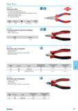 647 Electrician's side-cutting pliers Design DIN ISO 9654 Polished head Special tool steel Solid multi-component plastic-covered handles Length mm 070 149. Design Cutting Каталог NORGAU 2015 Инструмент режущий измерительный слесарно-монтажный Стр. 631