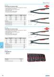 658 Circlip Pliers for internal circlips For assembling circlips on shafts within the range of 122 - 400 mm With locking device can be released With replaceable tips made Каталог NORGAU 2015 Инструмент режущий измерительный слесарно-монтажный Стр. 642