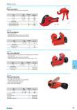669 Tube cutter MINICUT Large knurled knob Two guide rollers with recess for cuts near flares Handy design with small working radius (38 mm) Dia. mm Dia. inch Weight g 074 Каталог NORGAU 2015 Инструмент режущий измерительный слесарно-монтажный Стр. 653