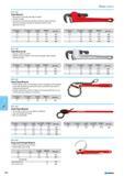 672 Pipe Wrench Monoblock cast body with high strength Double T profile Forged jaw and hook fine polished teeth set against turning direction induction hardened tempered a Каталог NORGAU 2015 Инструмент режущий измерительный слесарно-монтажный Стр. 656