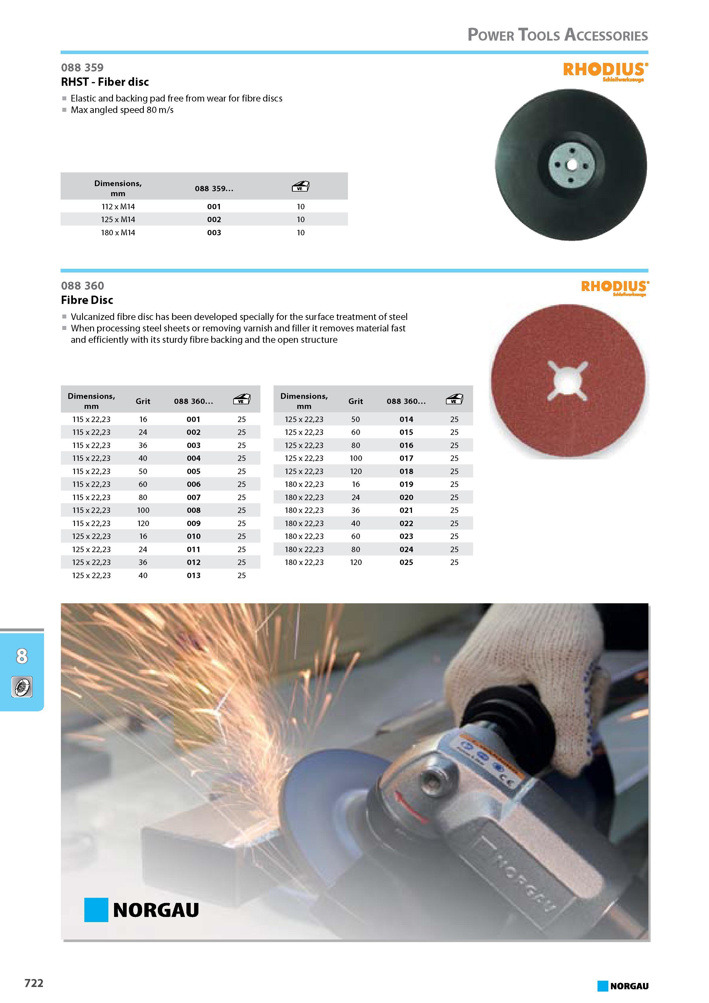 738 Fibre Disc Vulcanized fibre disc has been developed specially for the surface treatment of steel When processing steel sheets or removing varnish and filler it removes Каталог NORGAU 2015 Инструмент режущий измерительный слесарно-монтажный Стр. 722