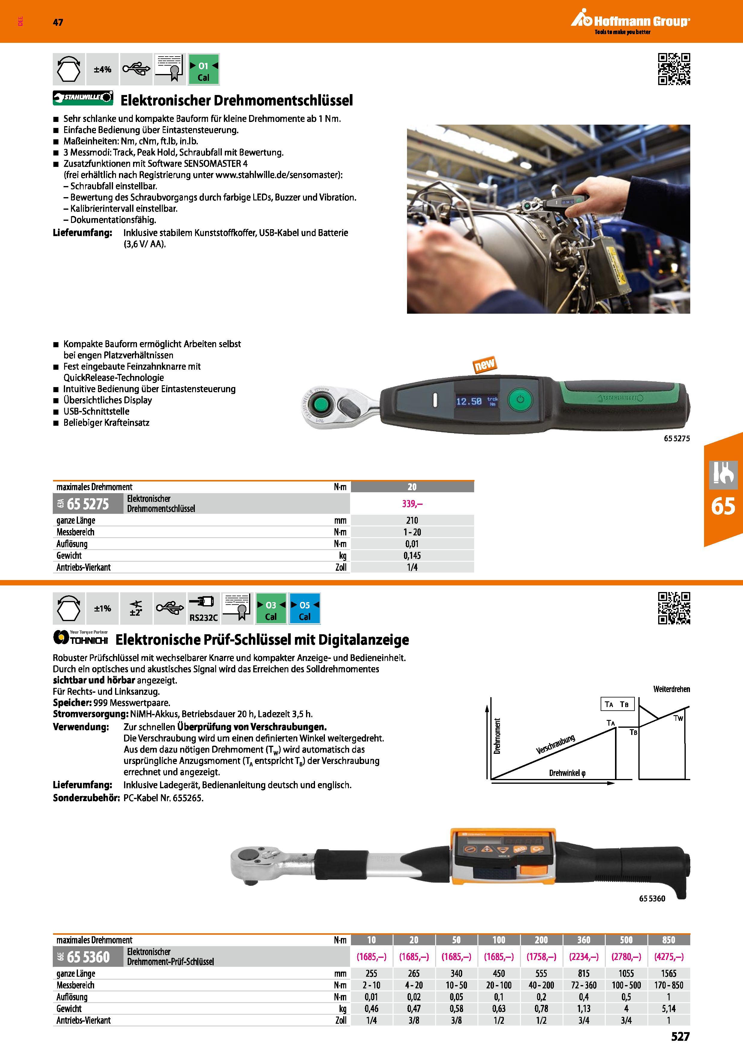 527 ö ±4% M Cal STAHUMLLE ') Elektronischer Drehmomentschlüssel Sehr schlanke und kompakte Bauform für kleine Drehmomente ab 1 Nm Einfache Bedienung Каталог HOFFMANN GROUP 2016 Ручной слесарно-монтажный и контрольно-измерительный инструмент и приборы для предприятий машиностроения и мастерских сервисного обслуживания 47 версия издания Стр. 527 DEU