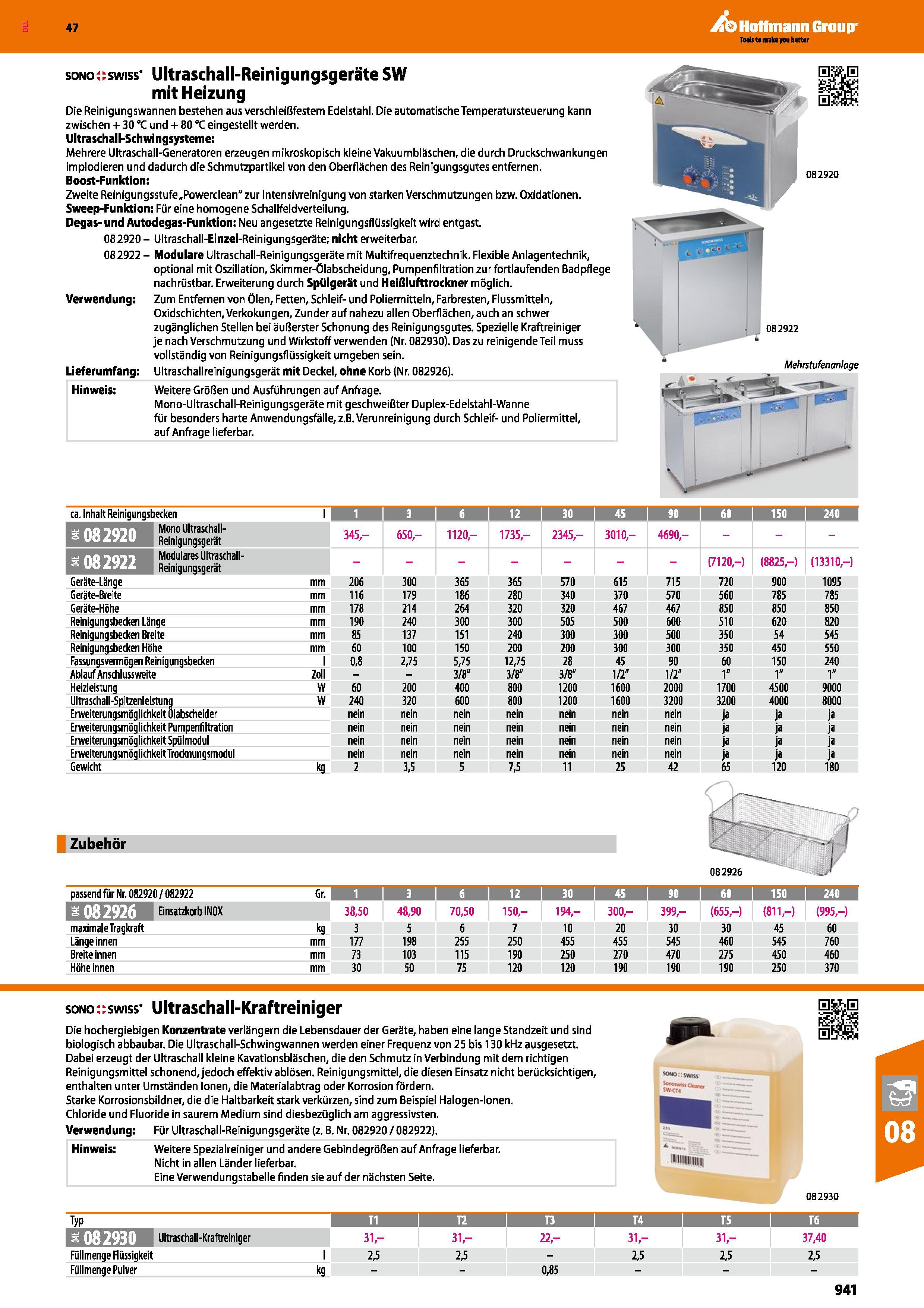 941 SONOn SWISS Ultraschall-Reinigungsgeräte SW mit Heizung Die Reinigungswannen bestehen aus verschleißfestem Edelstahl Die automatische Temperaturs Каталог HOFFMANN GROUP 2016 Ручной слесарно-монтажный и контрольно-измерительный инструмент и приборы для предприятий машиностроения и мастерских сервисного обслуживания 47 версия издания Стр. 941 DEU