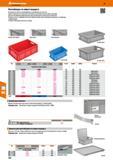 432 Hoffmann Group 48 Контейнеры по евростандарту Высококачественные штабелируемые контейнеры из пластика имеют рамочную конструкцию, в которой испол Каталог HOFFMANN GROUP 2017 Мебель производственная Промышленные системы хранения Рабочие места Верстаки Автоматизированные шкафы Складское оборудование Стр. 432