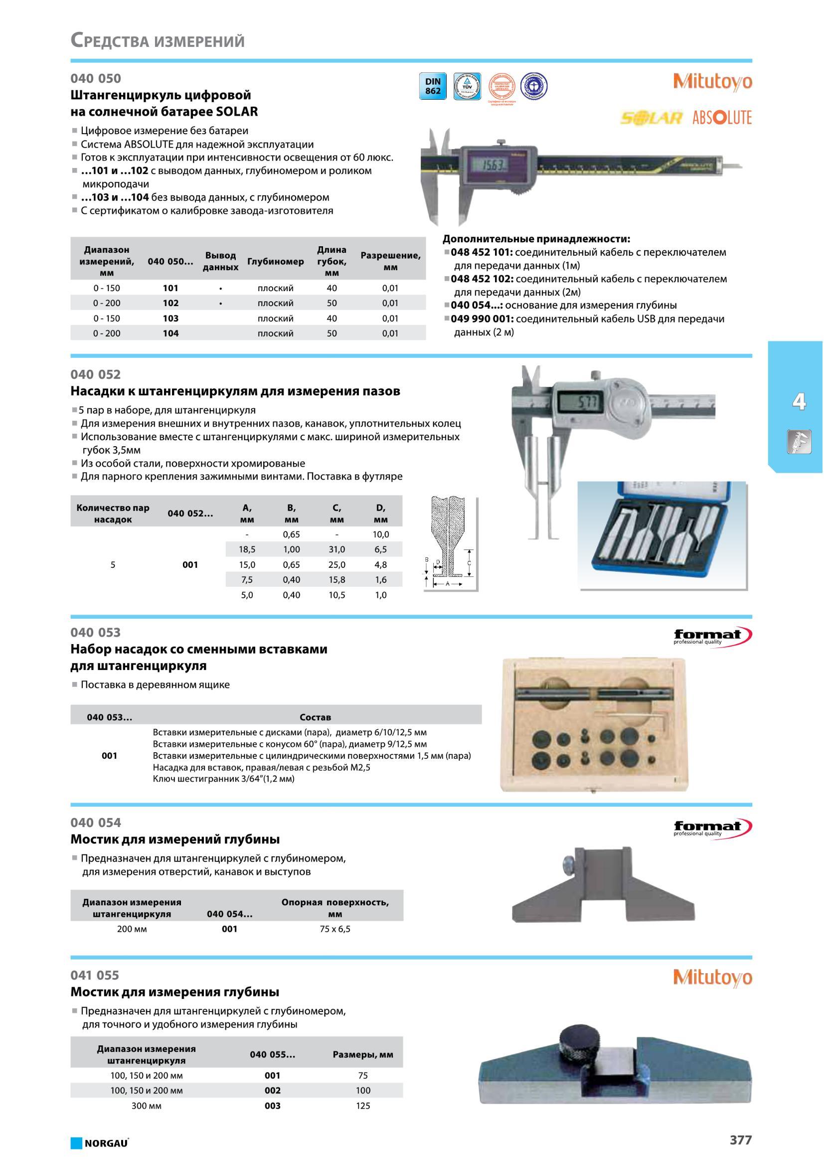 393 Штангенциркуль цифровой на солнечной батарее SOLAR от Norgau Цифровое измерение без батареи Система ABSOLUTE для надежной эксплуатации Готов к эксплуатации Каталог NORGAU 2016 Профессиональный инструмент Металлорежущий монолитный и сборный Слесарный Измерительный Инструментальная оснастка Средства хранения Стр. 377