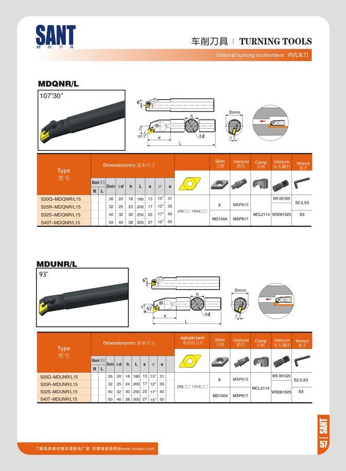 63 SANT t re 71 I TURNING TOOLS Internallurning toolholders P 3 LS7D 107 30 MCX2114 WS0 10M M01504 MSP617 Dmin Oimem on(mm) V l-M-l 51 J m 3 ED a :d h L S20Q- Каталог SANT 2016 Металлорежущий инструмент со сменными режущими пластинами Токарные резцы с СРП Расточные оправки Резьбовые державки Торцевые фрезы Корпусные сверла Стр. 57