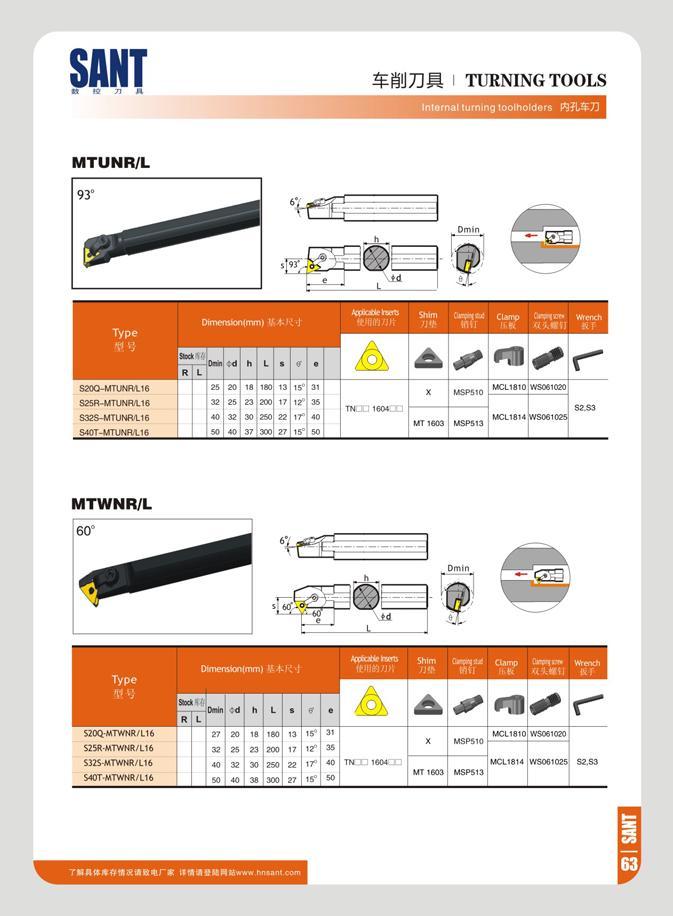 69 SANT ft re 71 I TURNING TOOLS rnallurningtoolholdors P 3 l57) MCL1810 WS061020 MCL'814 WS06102S MSP513 Omin Shim Q < B fill fltrtvv Tuno DimenWon<mm) >1 (i Каталог SANT 2016 Металлорежущий инструмент со сменными режущими пластинами Токарные резцы с СРП Расточные оправки Резьбовые державки Торцевые фрезы Корпусные сверла Стр. 63