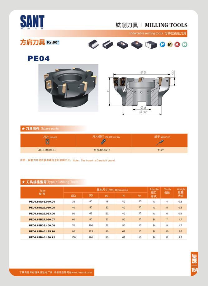 160 SANT Kr:90° PE04 Iftl'UZIM I MILLING TOOLS milling tools SJRGHJWJZJK TJAWtt 71K Insert 7lK t7 Insort Screw ffi-f Wronch o- ' LDDD1504GQ TL60M3 5X12 T15T K Каталог SANT 2016 Металлорежущий инструмент со сменными режущими пластинами Токарные резцы с СРП Расточные оправки Резьбовые державки Торцевые фрезы Корпусные сверла Стр. 154