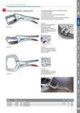 59 Клещи зажимные сварочные Knipex для зажатия и фиксации круглых профилированных и плоских материалов для высокой нагрузки с настроечным винтом и рычагом разблокировки Каталог KNIPEX 2014 Профессиональный ручной инструмент для удаления изоляции Плоскогубцы Кусачки Ножницы Клещи Бокорезы Стр. 59