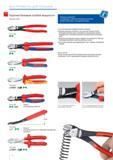 86 Кусачки боковые особой мощности Knipex DIN ISO 5749 Экономия усилия 20% по сравнению с обычными боковыми кусачками аналогичной длины Ось шарнира кована для самых выс Каталог KNIPEX 2014 Профессиональный ручной инструмент для удаления изоляции Плоскогубцы Кусачки Ножницы Клещи Бокорезы Стр. 86