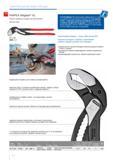 110 Инструмент KNIPEX Alligator XL обеспечивает эффективность и удобство работы сантехническими клещами при весе меньше на 50 % и большей захватной способности (3 % ) че Каталог KNIPEX 2014 Профессиональный ручной инструмент для удаления изоляции Плоскогубцы Кусачки Ножницы Клещи Бокорезы Стр. 110