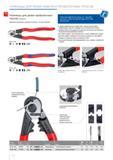 140 НОЖНИЦЫ KNIPEX ДЛЯ РЕЗКИ КАБЕЛЯ И ПРОВОЛОЧНЫХ ТРОСОВ Двойная функция аккуратный рез точный обжим с двумя профилями для опрессовки наконечников трубок боуденовских тр Каталог KNIPEX 2014 Профессиональный ручной инструмент для удаления изоляции Плоскогубцы Кусачки Ножницы Клещи Бокорезы Стр. 140