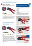 146 Обжимные клещи Knipex с магазином для смены плашек Компактный недорогой и легкий инструмент для опрессовки при монтаже и ремонте Монтажнику нужен только один инструм Каталог KNIPEX 2014 Профессиональный ручной инструмент для удаления изоляции Плоскогубцы Кусачки Ножницы Клещи Бокорезы Стр. 146