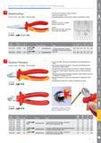 177 Длинногубцы Knipex DIN ISO 5745 IEC DIN EN 60900 1000V для высокой нагрузки с малым износом различные формы губок хромованадиевая электросталь кованая закалённая в м Каталог KNIPEX 2014 Профессиональный ручной инструмент для удаления изоляции Плоскогубцы Кусачки Ножницы Клещи Бокорезы Стр. 177