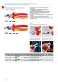 182 Ножницы Knipex IEC 60900 DIN EN 60900 1000V для резания медного и алюминиевого кабеля одно- и многожильного Не предназначены для резки стальной проволоки и холоднотя Каталог KNIPEX 2014 Профессиональный ручной инструмент для удаления изоляции Плоскогубцы Кусачки Ножницы Клещи Бокорезы Стр. 182