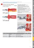 183 Ножницы Knipex для резки кабелей с двойными режущими кромками IEC 60900 DIN EN 60900 (patented) 1000V для резки кабеля из меди и алюминия Закаленные режущие кромки с Каталог KNIPEX 2014 Профессиональный ручной инструмент для удаления изоляции Плоскогубцы Кусачки Ножницы Клещи Бокорезы Стр. 183