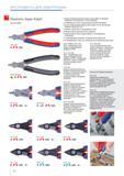 206 Кусачки прецизионные Knipex для самых тонких работ по резанию в электронике и точной механике Шлифованные очень острые режущие кромки без фаски кончики прецизионной Каталог KNIPEX 2014 Профессиональный ручной инструмент для удаления изоляции Плоскогубцы Кусачки Ножницы Клещи Бокорезы Стр. 206