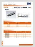 152 mm MILLING TOOLS RF02 SANT R 10 71 H Spare pans RDKW10T3MO TL80M4X10 T15 RDKW12WMO TI60M4X10 T15 3W: K 7)Kttt % Wtt6ft 7m Note: Th ins rt Is ct brand Ty Каталог SANT 2016 Металлорежущий инструмент со сменными режущими пластинами Токарные резцы с СРП Расточные оправки Резьбовые державки Торцевые фрезы Корпусные сверла Стр. 146