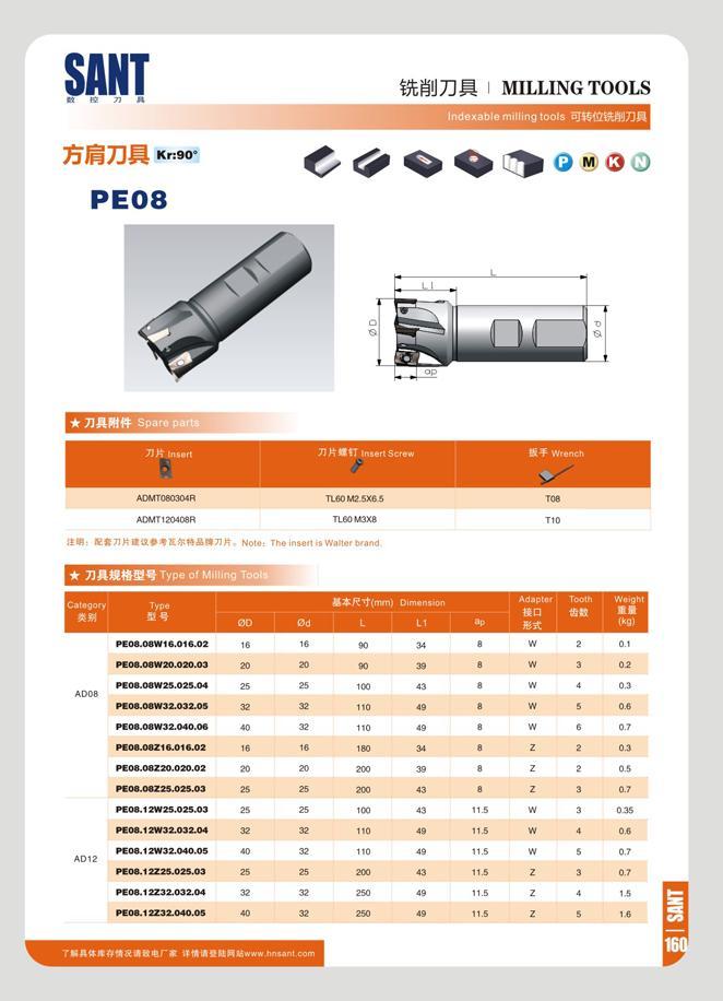 167 SANT mi72: MILLING TOOLS milling tools O mi o o 7Jtt Insert 71K tT Insert Screw t&f Wrench ADMT060304R TLG0M2 5X65 T06 ADMT120408R T160M3X8 H : K 7)KBtt K Каталог SANT 2016 Металлорежущий инструмент со сменными режущими пластинами Токарные резцы с СРП Расточные оправки Резьбовые державки Торцевые фрезы Корпусные сверла Стр. 161