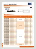 212 DRILLING TOOLS flJKlITDR Hole-machining Tools TltGSJLtt UD40 SANT u A O ft Type B &R'f(nvn) oimcm on D D1 D2 L2 LI L Inwrt 7m t7 &¥ UD40 SP0S 12S W20 UD40 Каталог SANT 2016 Металлорежущий инструмент со сменными режущими пластинами Токарные резцы с СРП Расточные оправки Резьбовые державки Торцевые фрезы Корпусные сверла Стр. 206