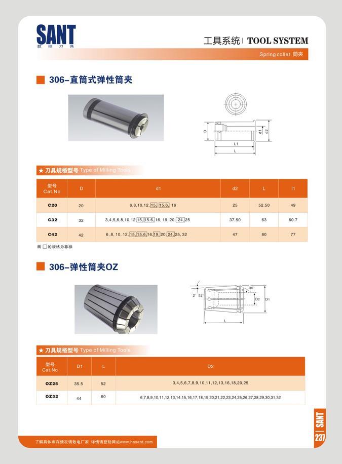 243 SANT IRSSttl TOOL SYSTEM Spring collet Cat No C20 C32 20 32 C42 42 i > 6 8 10 12,115 H5 6J 16 3 4 5 6 8 10 12jl5 h5 6jl6 19 20 1 24 125 6 8 10 12, i5ll56 l Каталог SANT 2016 Металлорежущий инструмент со сменными режущими пластинами Токарные резцы с СРП Расточные оправки Резьбовые державки Торцевые фрезы Корпусные сверла Стр. 237