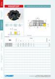 87 W90SP25P ЧЕРНОВЫЕ ФРЕЗЫ ДЛЯ ОБРАБОТКИ ПРЯМОУГОЛЬНЫХ УСТУПОВ Z - Количество зубьев Зсе размеры в мм ISO Accopтимент размеры Охлаждение кг D dH7 d1 L b t Z 175C06R-W9 Каталог PRAMET 2014 Фрезерование Фрезы Сменные режущие пластины Стр. 86
