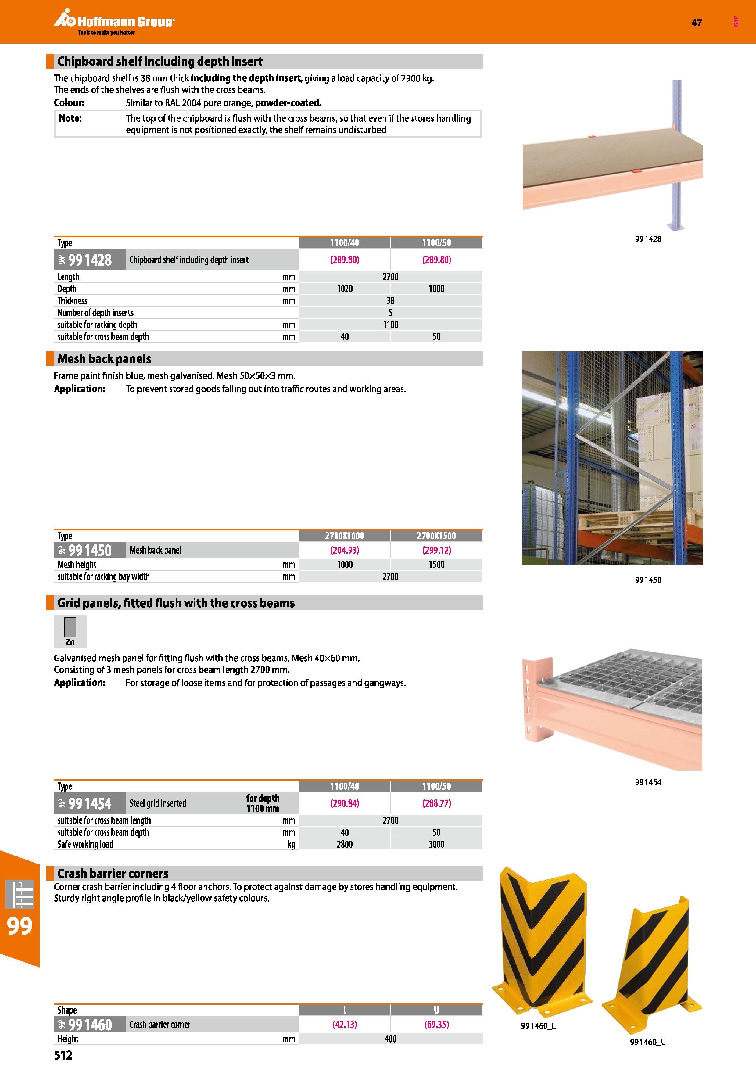 512 Hoffmann Group 47 Chipboard shelf including depth insert The chipboard shelf is 38 mm thick including the depth insert, giving a load capacity of Каталог HOFFMANN GROUP 2016 Производственная мебель для работы хранения и транспортировки в условиях промышленных предприятий и сервисных мастерских Вер. 47 ENG Стр. 512