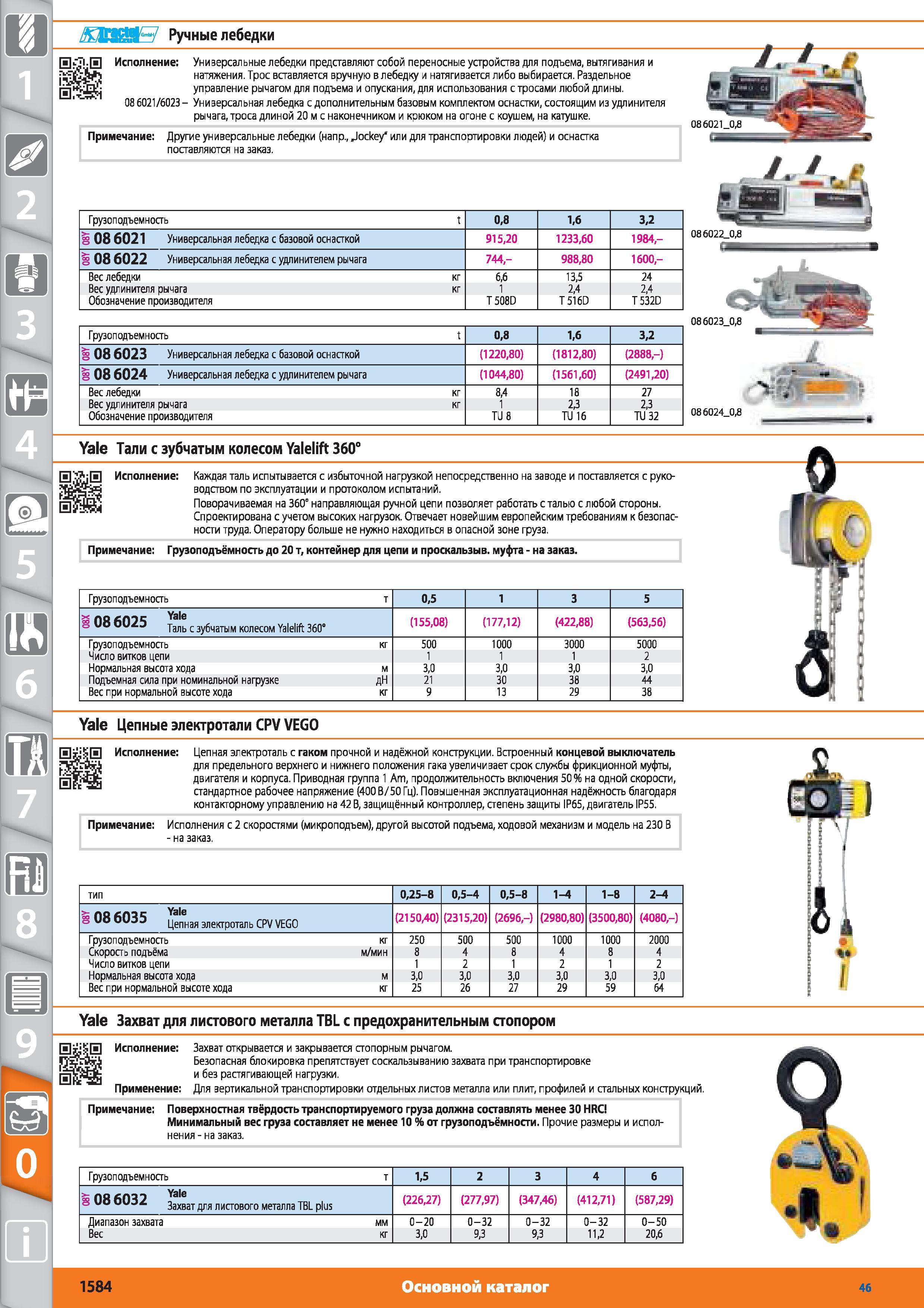 1584 Ручные лебедки от Hoffmann Group 01-7I-0 Универсальные лебедки представляют собой переносные устройства для подъема вытягивания и натяжения Трос встав Каталог HOFFMANN GROUP 2015 № 46 на русском Инструмент Оборудование Инвентарь Комплексные технологические решения и поставки Стр. 1584