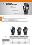 172 Hoffmann Group 51 ULTRANE 526 MULTI-PURPOSE GLOVES Good finger feel Due to tight-fitting and flexible backing material Protection against oil con Каталог HOFFMANN GROUP 2020 Средства индивидуальной защиты органов зрения дыхания кожи СИЗ от поражения электрическим током шума Защитные перчатки Очки Специальная одежда Стр. 172