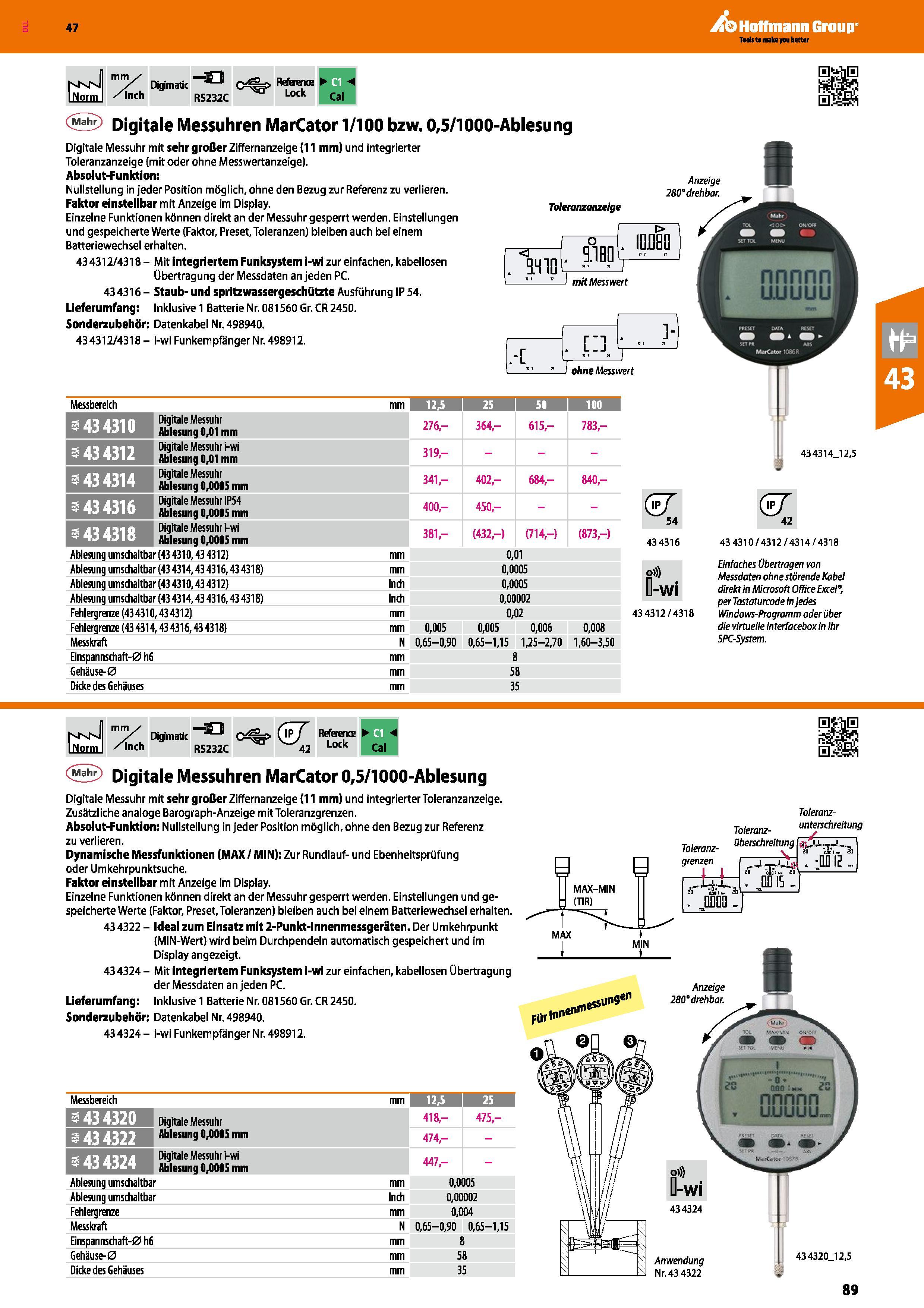 89 NNn INorm mm /hich Dkpmatic 33 RS232C Reference Lock H Cal CMahr) Digitale Messuhren MarCator 1/100 bzw 0,5/1000-Ablesung Digitale Messuhr mit se Каталог HOFFMANN GROUP 2016 Ручной слесарно-монтажный и контрольно-измерительный инструмент и приборы для предприятий машиностроения и мастерских сервисного обслуживания 47 версия издания Стр. 89 DEU