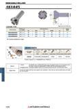 1378 Фрезы Mitsubishi со сменными режущими пластинами INDEXABLE MILLING Каталог MITSUBISHI 2018 Инструмент для станков Пластины сменные режущие Фрезы концевые твердосплавные и сборные с СРП Сверла спиральные Резцы токарные Державки Стр. 1378