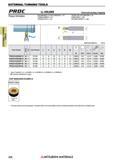 326 Токарные державки по металлу японской компании Mitsubishi Materials с призматическим хвостовиком EXTERNAL TURNING TOOLS Каталог MITSUBISHI 2018 Инструмент для станков Пластины сменные режущие Фрезы концевые твердосплавные и сборные с СРП Сверла спиральные Резцы токарные Державки Стр. 326
