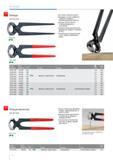74 Столярные клещи Knipex 51 01 210 DIN ISO 9243 с бойком для забивания гвоздей сформированным на одной из губок Клеши-молоток Режущие кромки ручного инструмента дополн Каталог KNIPEX 2014 Профессиональный ручной инструмент для удаления изоляции Плоскогубцы Кусачки Ножницы Клещи Бокорезы Стр. 74