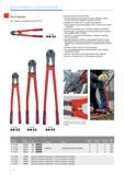 92 Прочные режущие кромки болторезов Knipex дополнительно закалены токами высокой частоты до твердости примерно 62 HRC Наваренный ограничитель ручного инструмента с удо Каталог KNIPEX 2014 Профессиональный ручной инструмент для удаления изоляции Плоскогубцы Кусачки Ножницы Клещи Бокорезы Стр. 92
