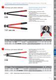 135 Ножницы Knipex для резки медного и алюминиевого кабеля одно- и многожильного Закаленные режущие кромки с прецизионной шлифовкой режут гладко и чисто без раздавливани Каталог KNIPEX 2014 Профессиональный ручной инструмент для удаления изоляции Плоскогубцы Кусачки Ножницы Клещи Бокорезы Стр. 135