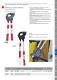 139 Ножницы Knipex для резки кабелей по принципу трещотки с выдвижными рукоятками для кабелей одно-и многожильных с жесткой резиновой или пластмассовой оболочкой Экономя Каталог KNIPEX 2014 Профессиональный ручной инструмент для удаления изоляции Плоскогубцы Кусачки Ножницы Клещи Бокорезы Стр. 139