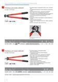 184 Ножницы Knipex 1000V для резания медного и алюминиевого кабеля одно- и многожильного Закаленные режущие кромки с прецизионной шлифовкой режут гладко и чисто без разд Каталог KNIPEX 2014 Профессиональный ручной инструмент для удаления изоляции Плоскогубцы Кусачки Ножницы Клещи Бокорезы Стр. 184