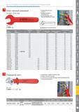 187 Ключ гаечный рожковый Knipex IEC 60900 DIN EN 60900 головка наклонена под углом 15 базовый Инструмент хромированный хром-ванадиевая сталь кованая закалённая в масле Каталог KNIPEX 2014 Профессиональный ручной инструмент для удаления изоляции Плоскогубцы Кусачки Ножницы Клещи Бокорезы Стр. 187