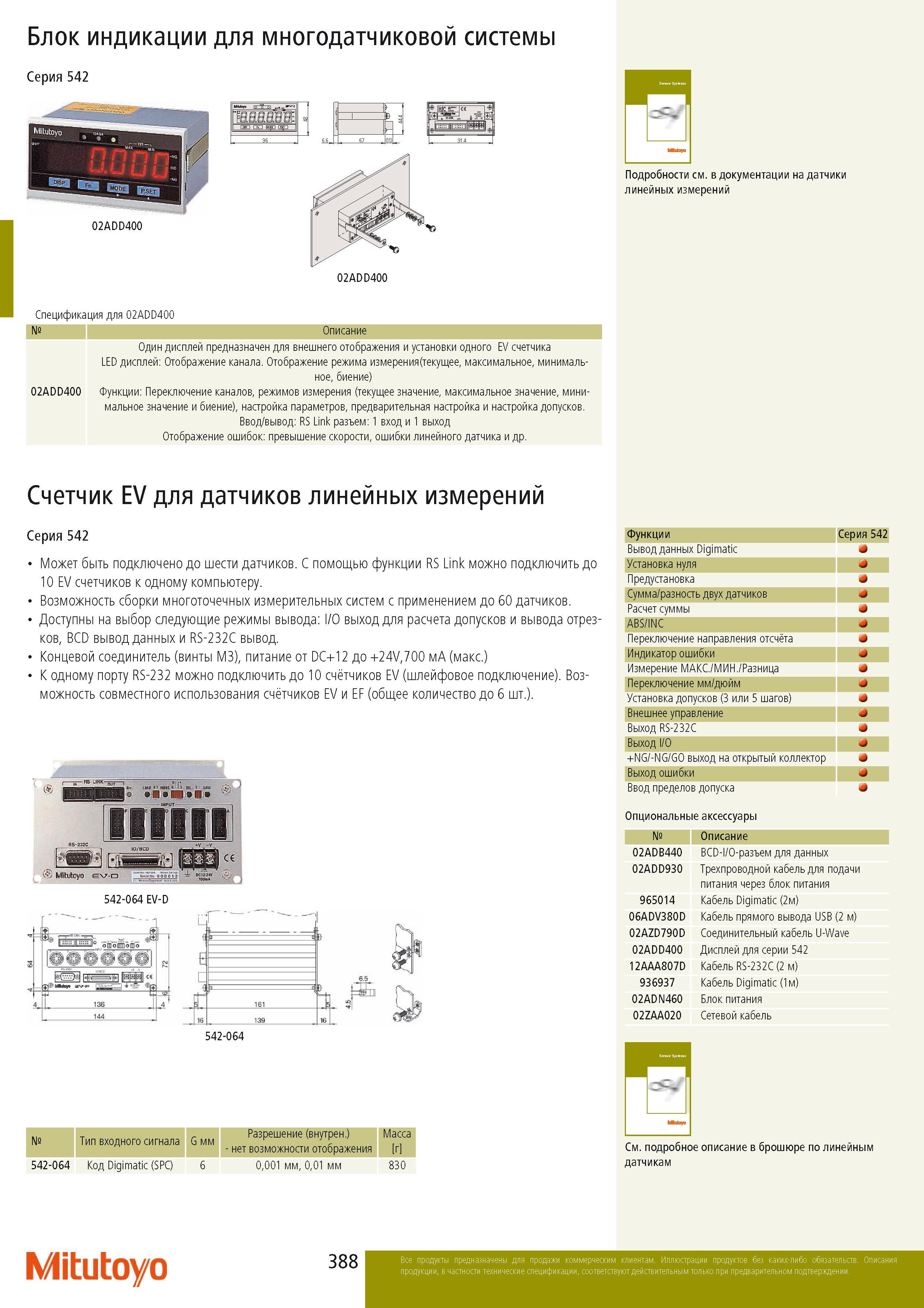 390 Блок индикации Mitutoyo для многодатчиковой системы Серия 542 02ADD400 Переключение каналов режимов измерения текущее значение максимальное значение минимальное Каталог MITUTOYO 2014 Измерительный инструмент Контрольно-измерительные приборы и оборудование Стр. 388